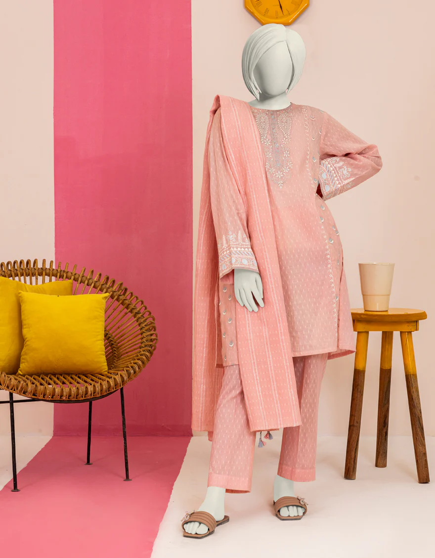 PINK DYED 3PC STITCHED | JYGK-S-YGTL-606-24 F