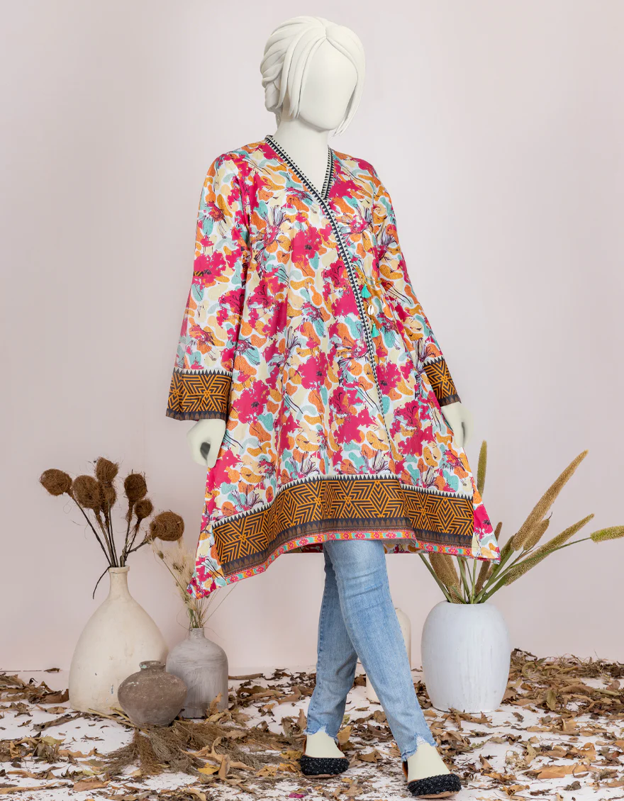 MULTICOLOR CAMBRIC KURTI | JYGK-W-JJTK-US-22-068 FB/SPLASH (22-5195)