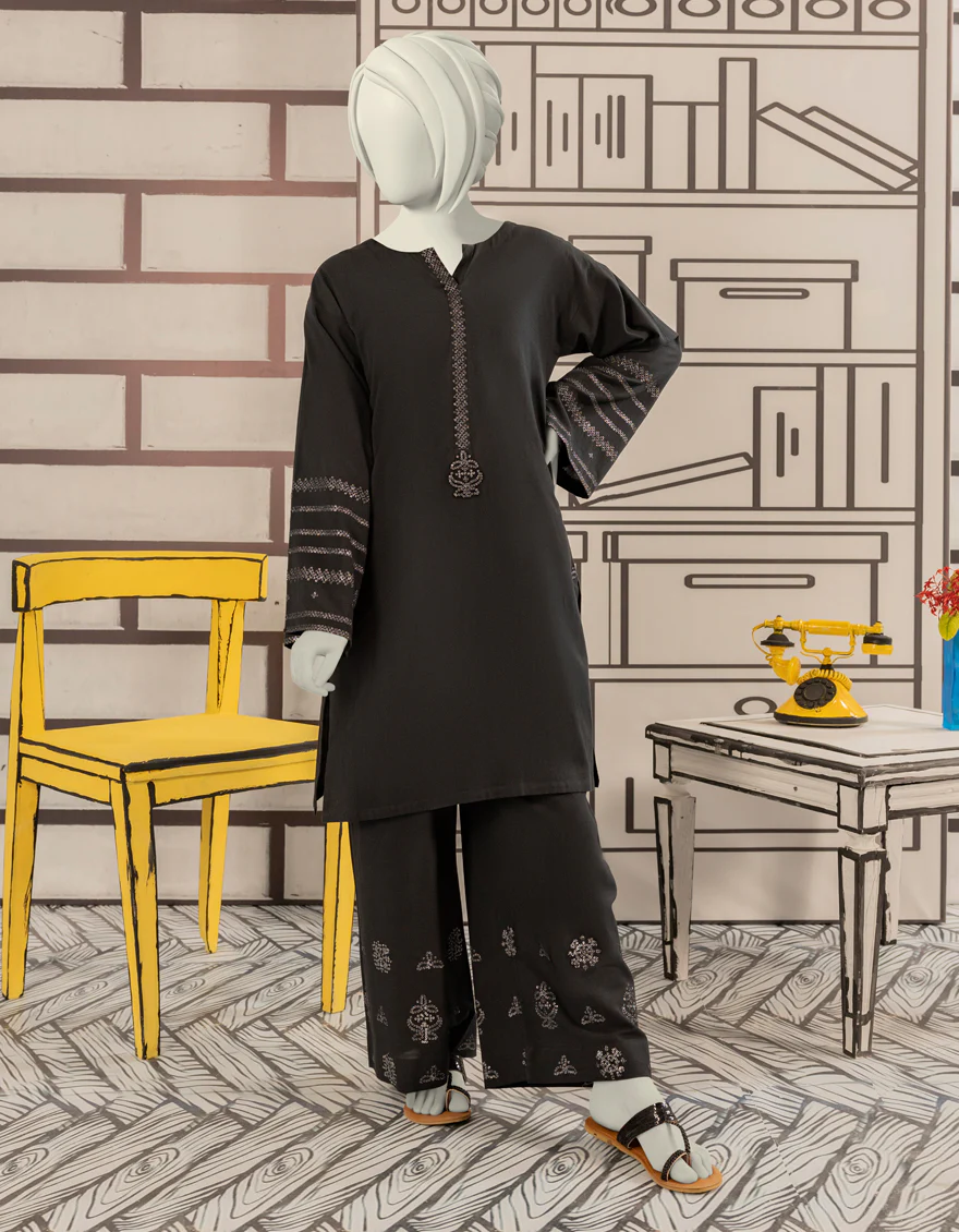 BLACK CAMBRIC 2PC STITCHED | JYGK-W-JWT-24-3213 FB/NEEDLE WORK-03