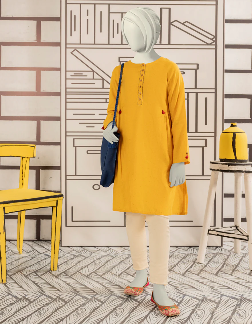 YELLOW TEXTURED KURTI | JYGK-W-JWT-24-4019 FB/ROOTS-3