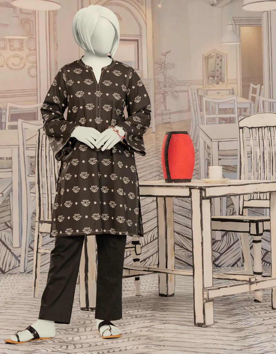 BLACK CAMBRIC KURTI | JYGK-W-JWT-24-4024 FB/ESSENTIALS-T-17