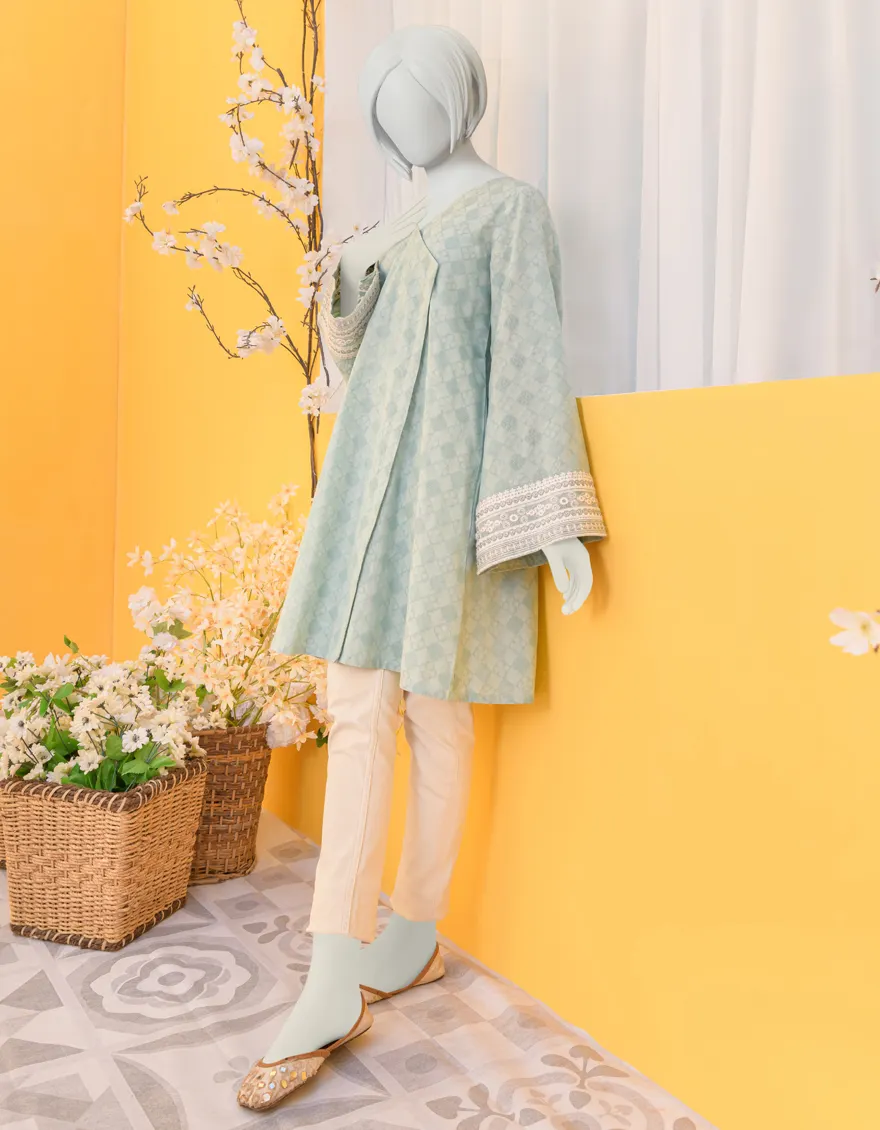AQUA TEXTURED KURTI | JYGK-YGKL-S-125-23 F