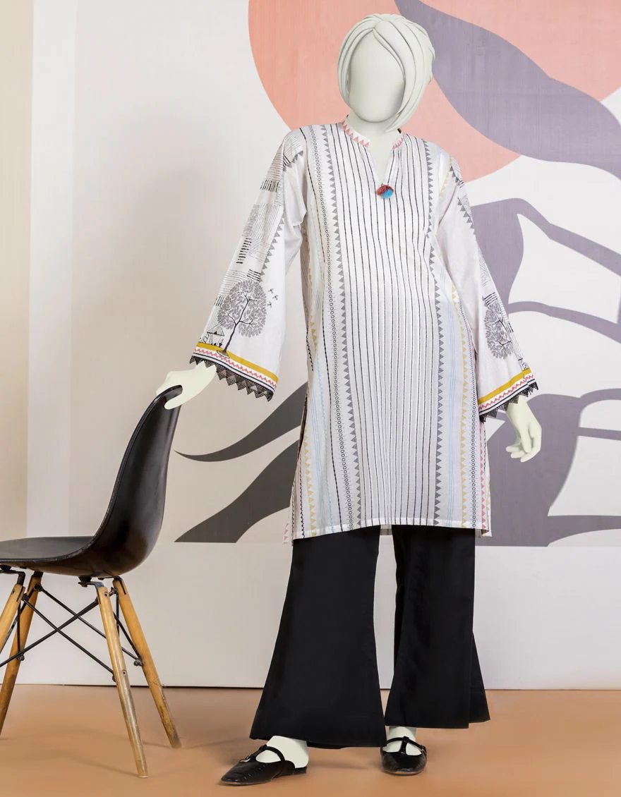 IVORY LAWN KURTI | JYGK-YGKL-S-US-102-22 FB/SUGER BEAM