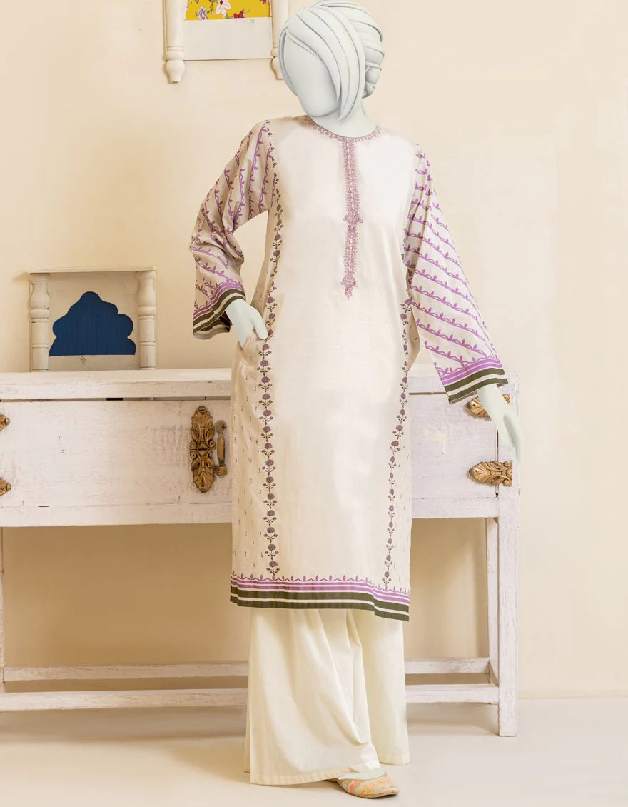 BEIGE LAWN KURTI | JYGK-YGKL-S-US-128-22 FB/LITHIC