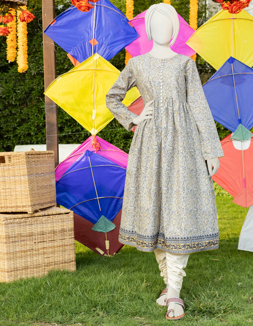 GREY LAWN KURTI | JYGK-YGKL-S-US-135-23 FB/FOG
