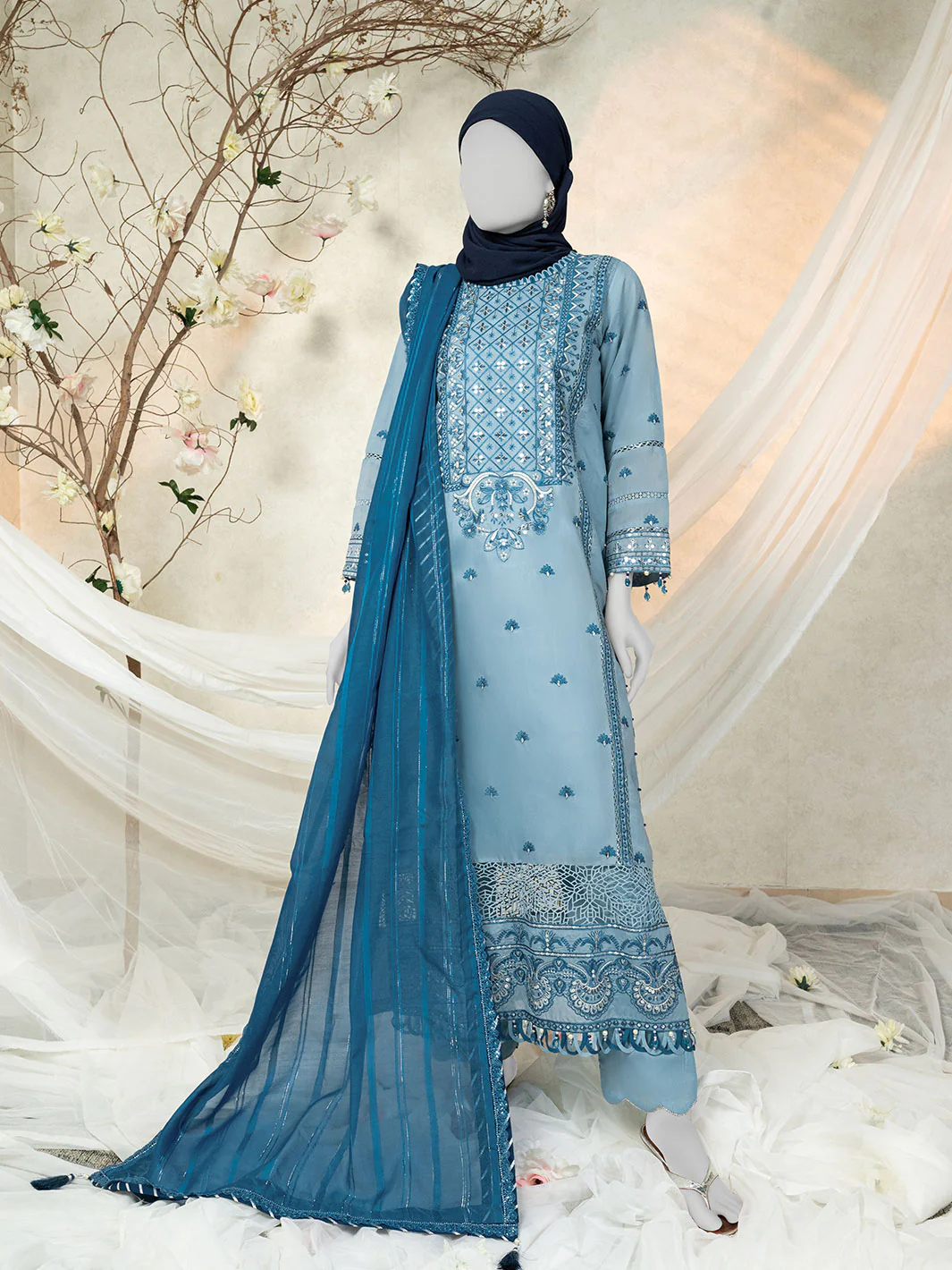 ICE BLUE 3PC STITCHED | PJPWS-990813 (PJPWS-240813)