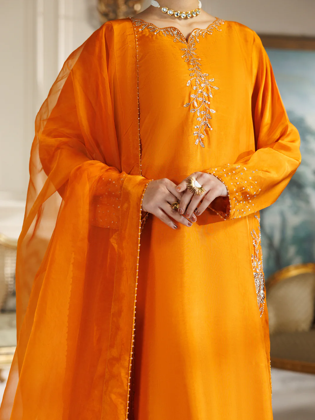 RUST VISCOSE 3PC STITCHED | AL-3PS-LS-588/AM-3223A - Image 2