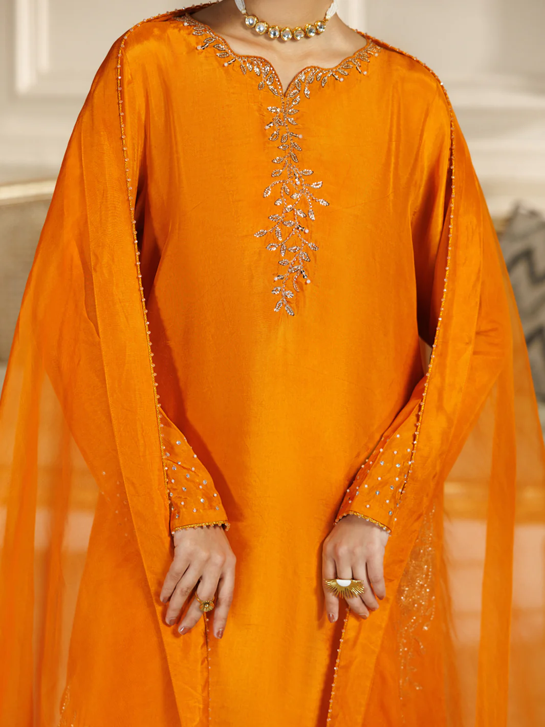 RUST VISCOSE 3PC STITCHED | AL-3PS-LS-588/AM-3223A - Image 3
