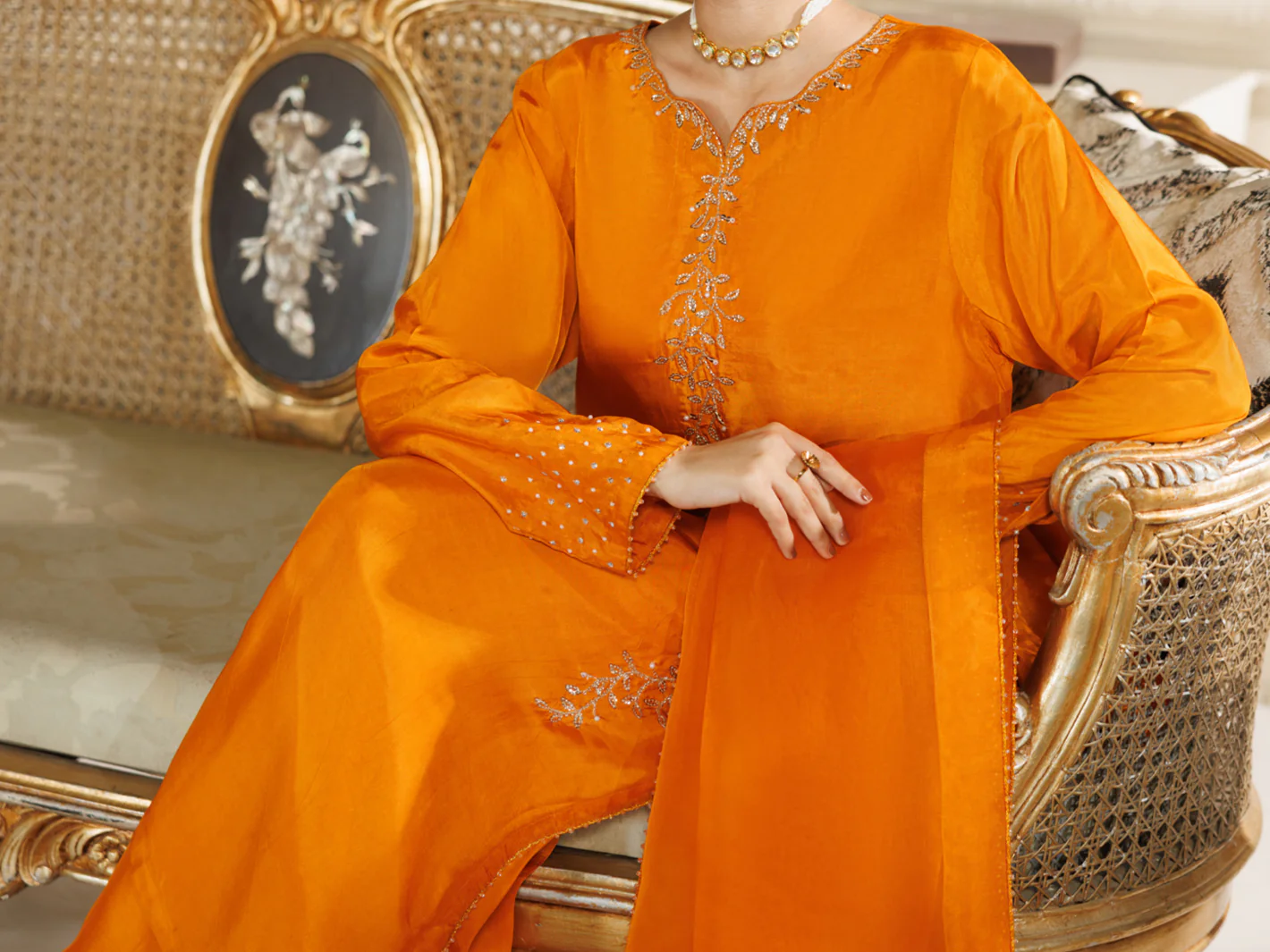 RUST VISCOSE 3PC STITCHED | AL-3PS-LS-588/AM-3223A - Image 5