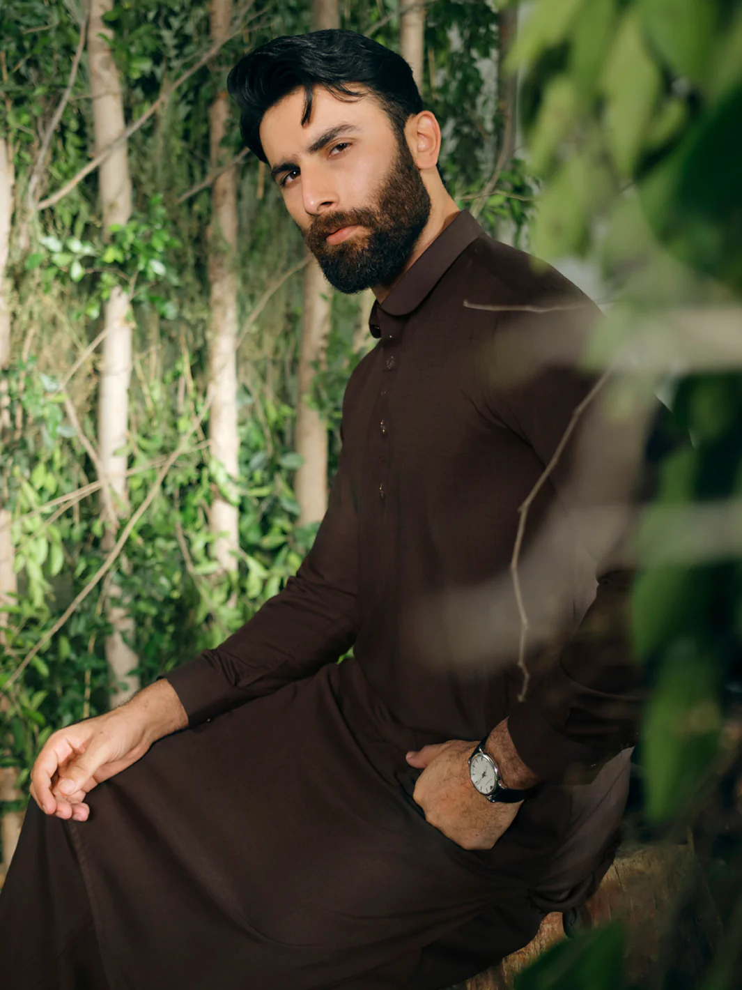 BROWN KAMEEZ SHALWAR | AL-KS-3343/AM-15087B - Image 5