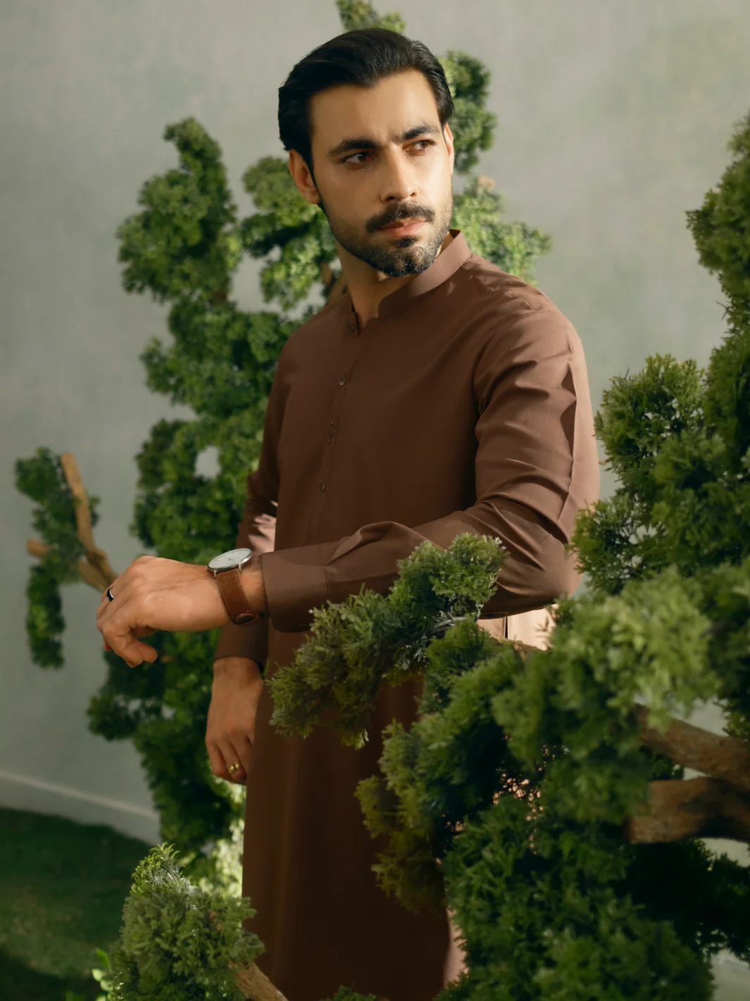 BROWN KAMEEZ SHALWAR | AL-KS-3355/AM-15108E - Image 2