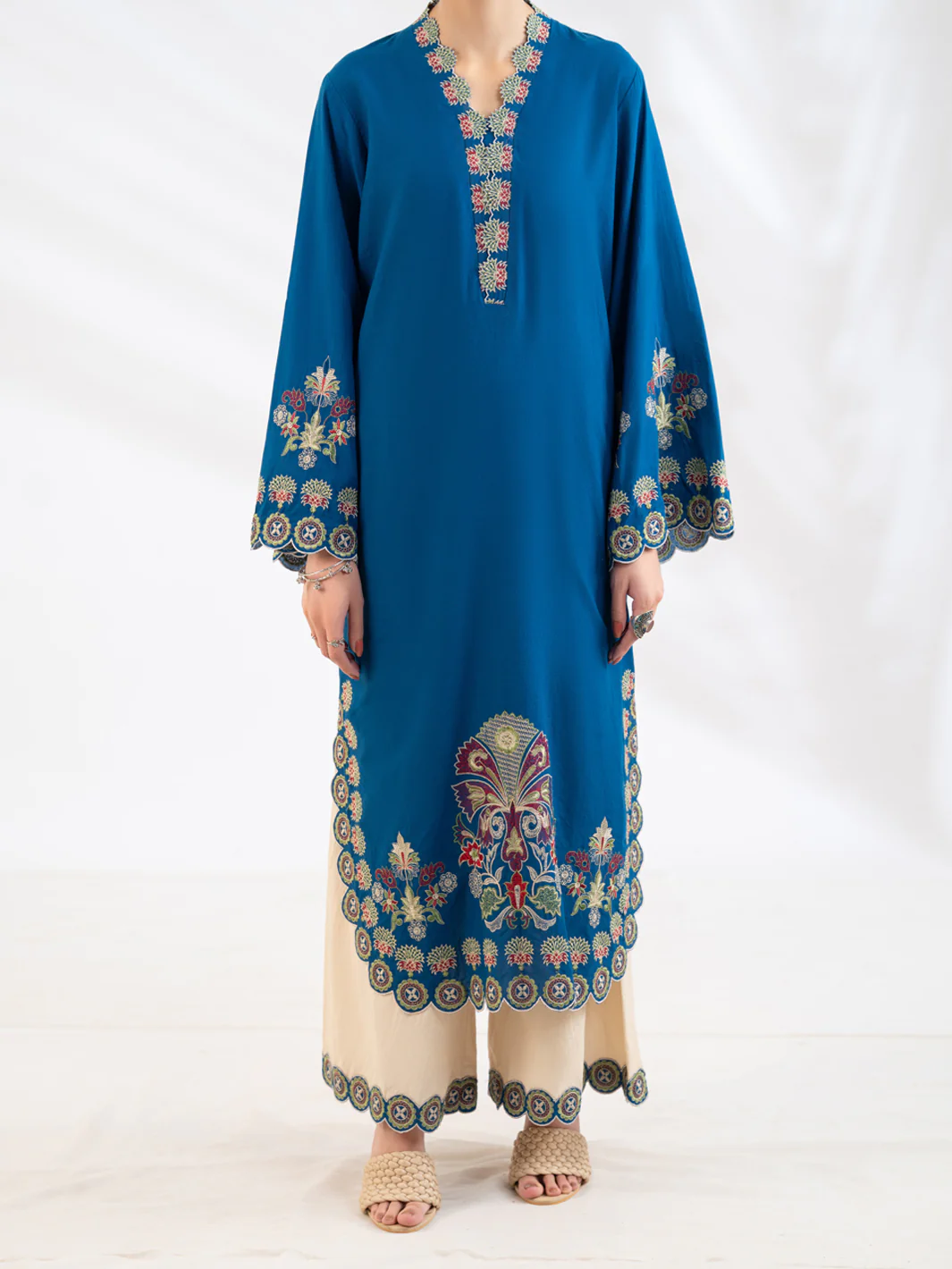 BLUE LAWN KURTI | AL-LK-1160/FB-1160