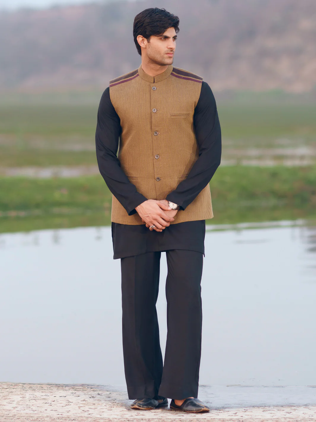 MUSTARD COTTON WAISTCOAT | AL-WC-623/AM-6260A - Image 2