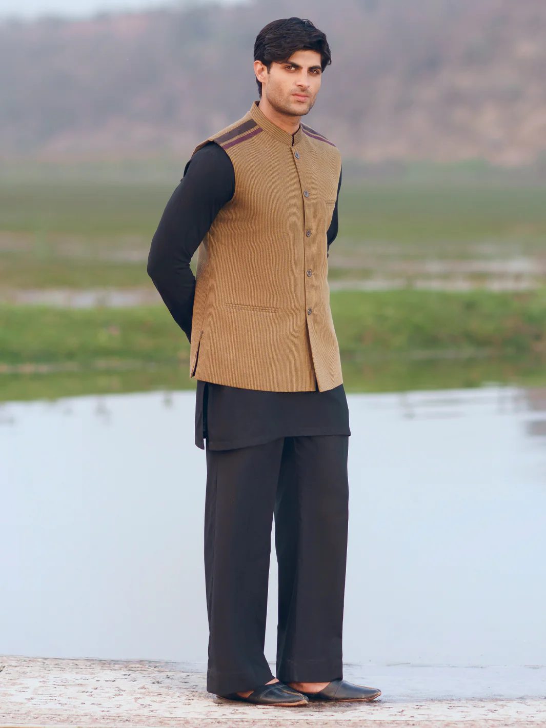 MUSTARD COTTON WAISTCOAT | AL-WC-623/AM-6260A - Image 5