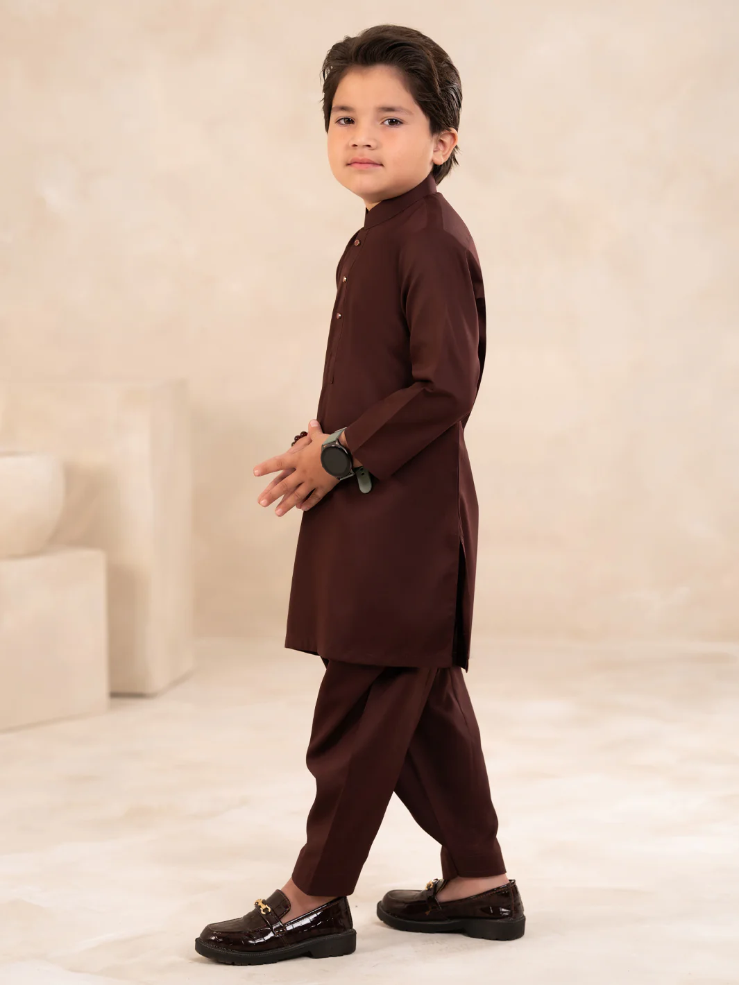 MAROON KAMEEZ SHALWAR | ALBYET-KS-006/AM-6354F - Image 5