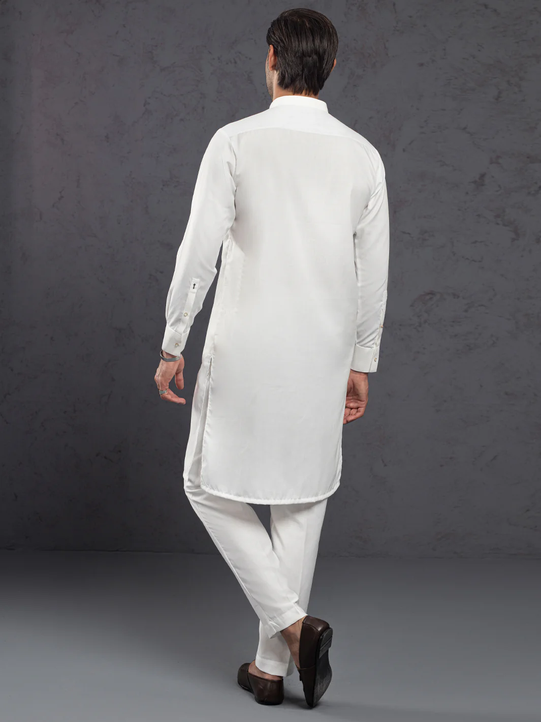 WHITE KURTA TROUSERS | ALET-KT-3001-R1/AM-6354A - Image 3
