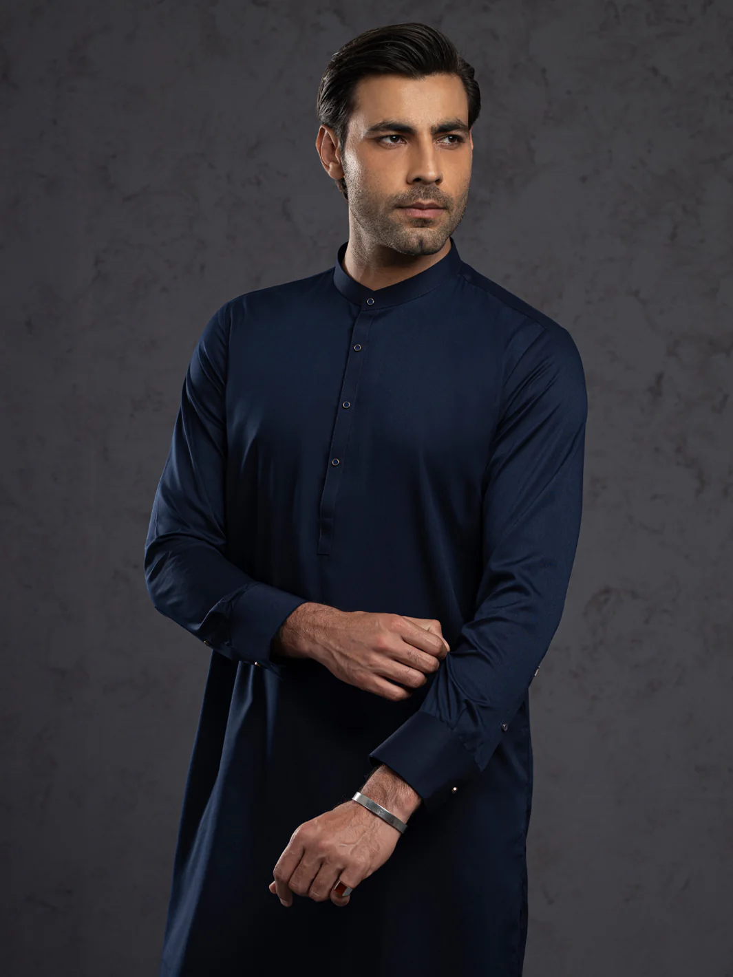 MIDNIGHT BLUE KURTA TROUSERS | ALET-KT-3003-R1/AM-6354C - Image 2