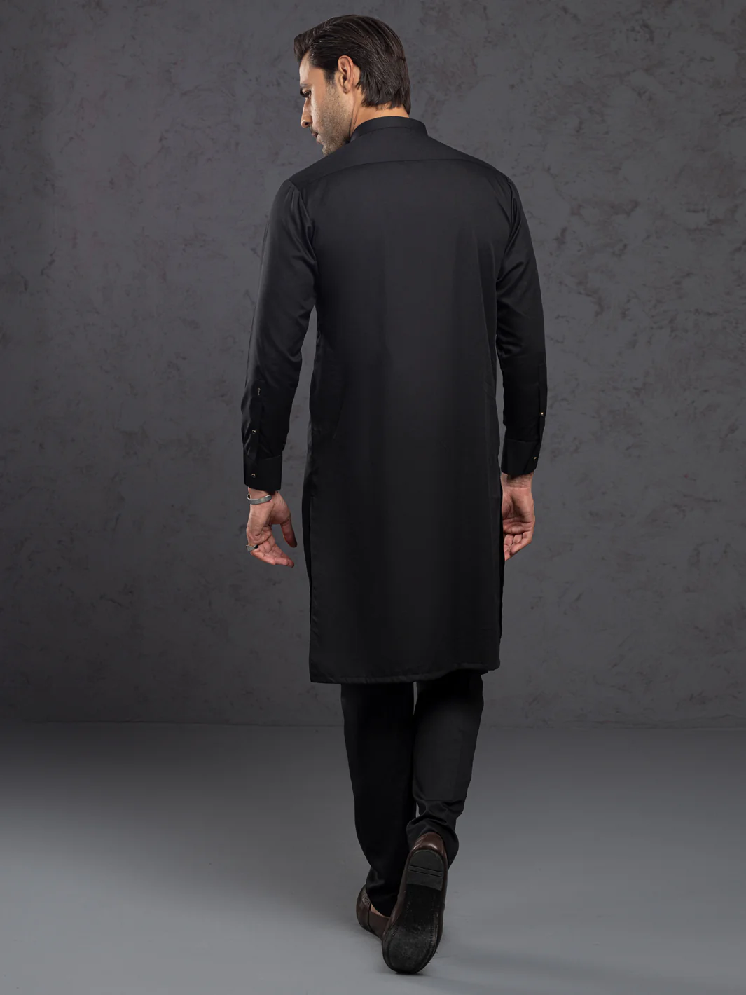 BLACK KURTA TROUSERS | ALET-KT-3004-R1/AM-6354D - Image 3