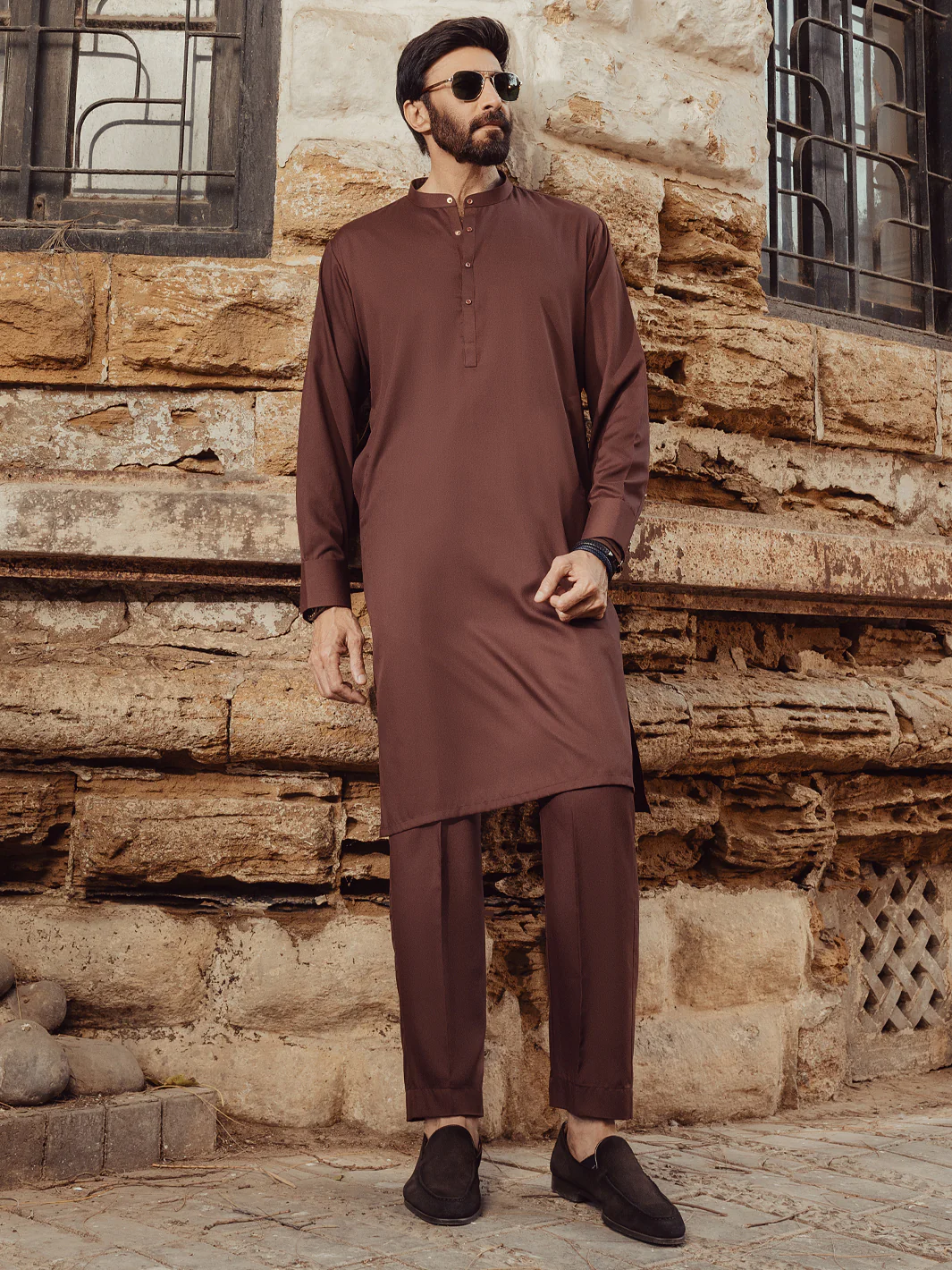 MAROON KURTA TROUSERS | ALET-KT-3006-R1/AM-6354F