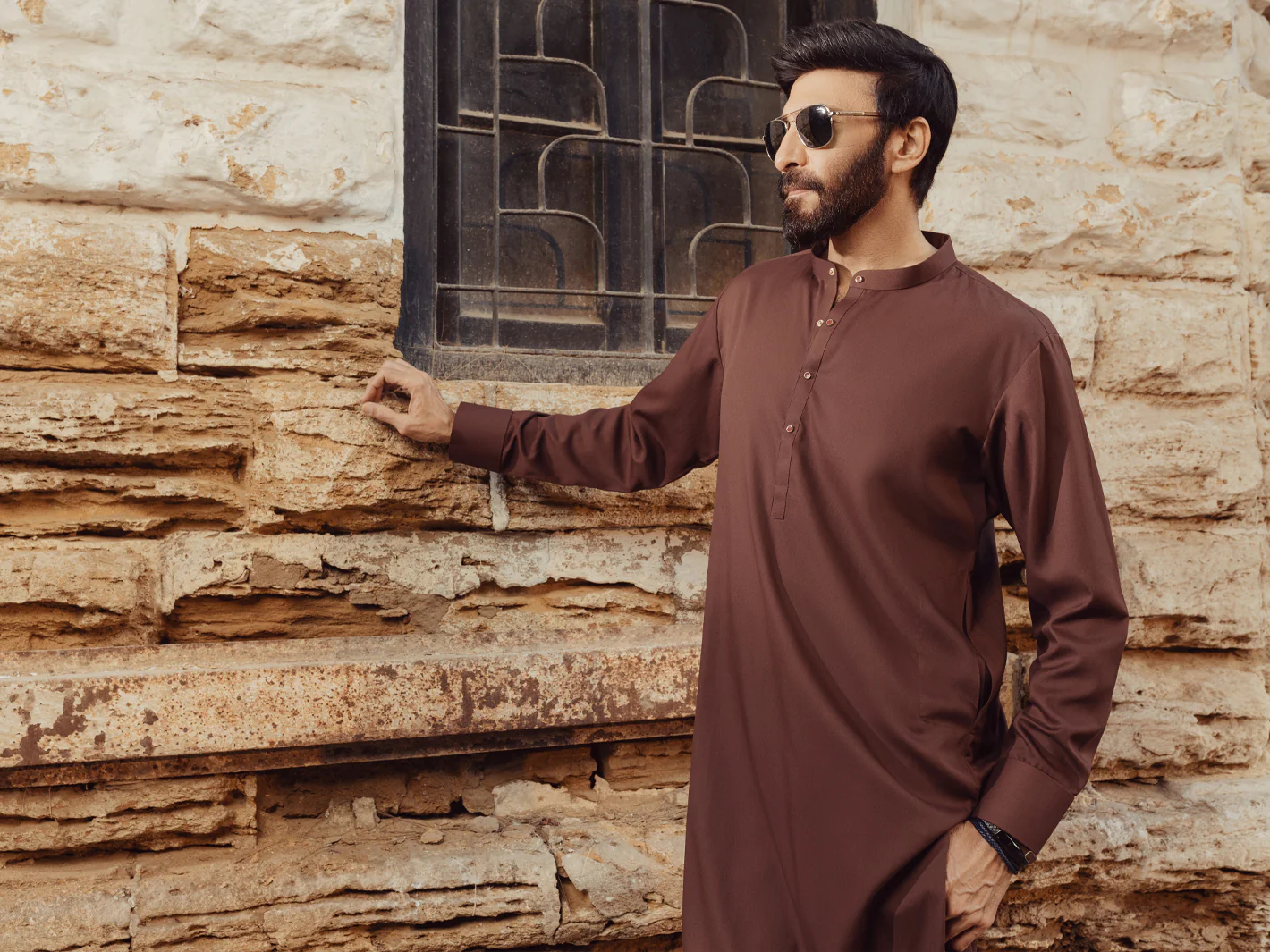 MAROON KURTA TROUSERS | ALET-KT-3006-R1/AM-6354F - Image 4