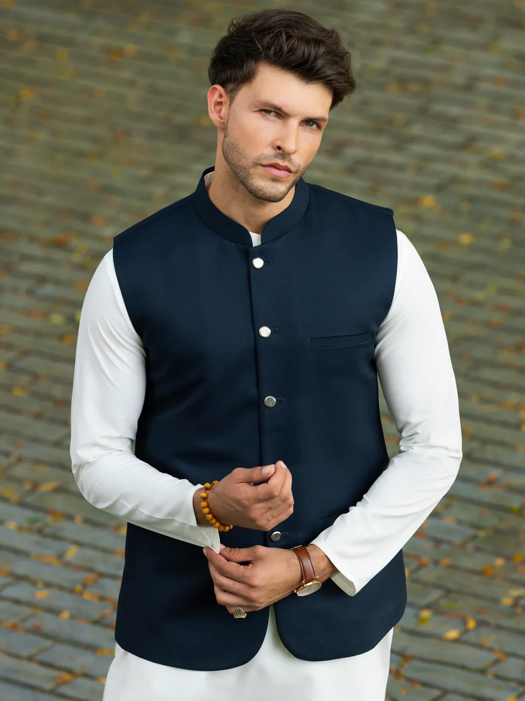 NAVY BLUE WAISTCOAT | ALET-WC-1003-R3/AM-15118C