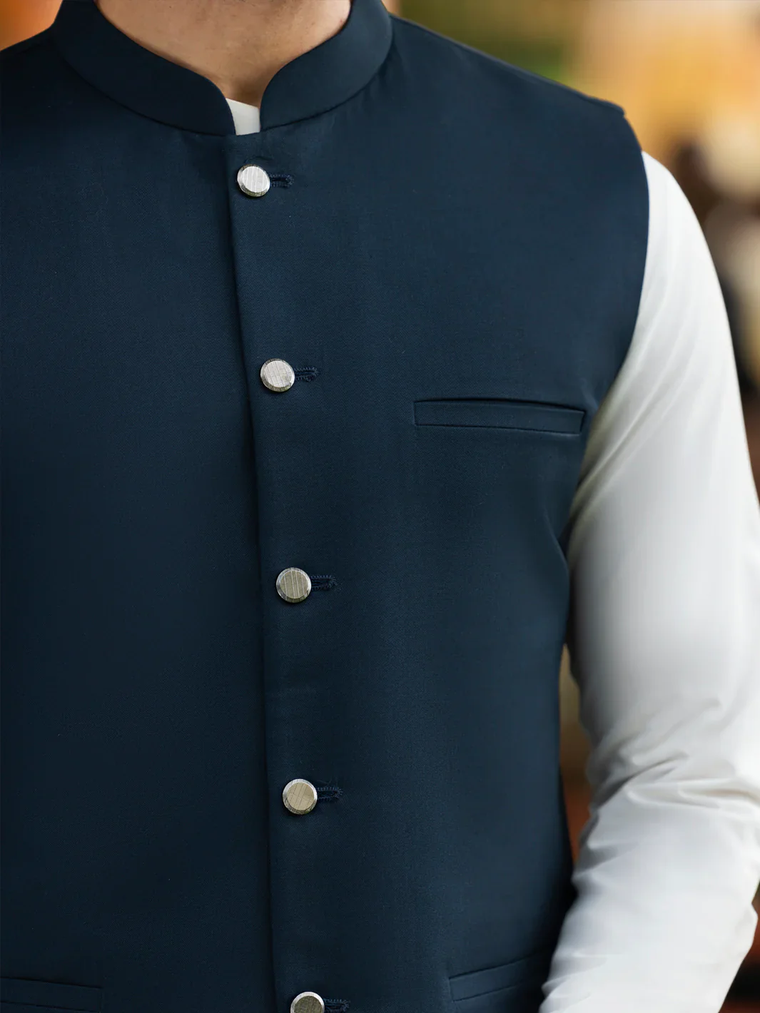 NAVY BLUE WAISTCOAT | ALET-WC-1003-R3/AM-15118C - Image 3
