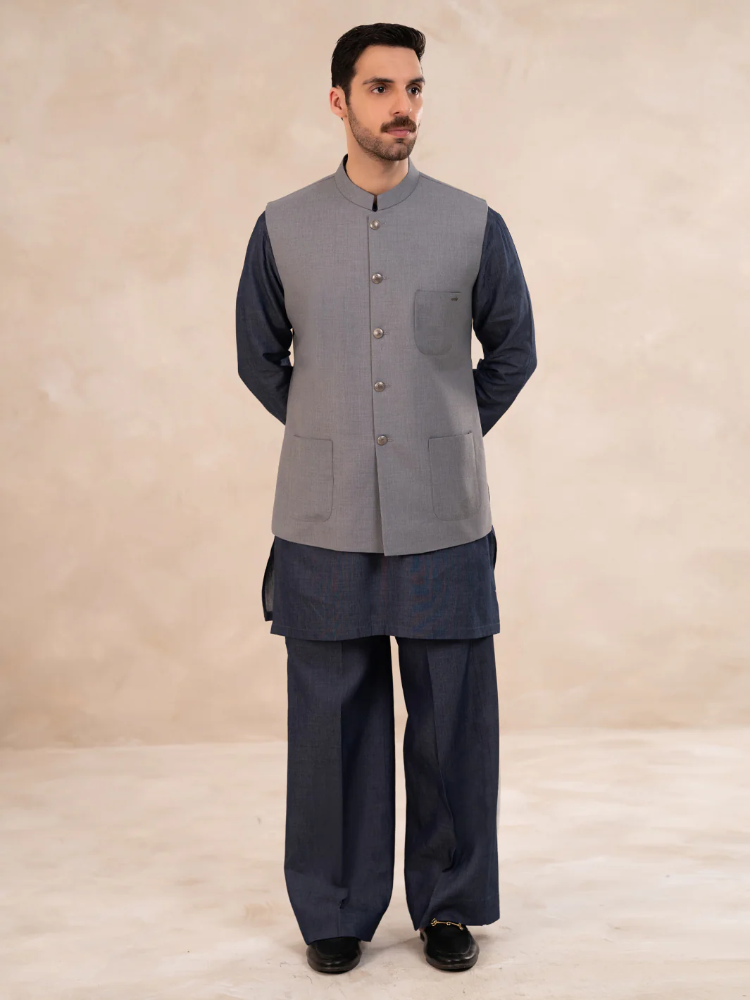 LIGHT GREY WAISTCOAT | ALET-WC-1005-R3/AM-15118A - Image 2
