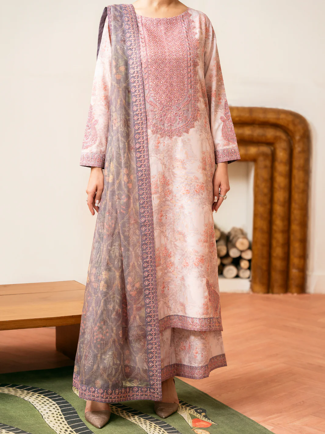 LIGHT PINK 3PC STITCHED | ALP-3PS-2364/S FB-2364A
