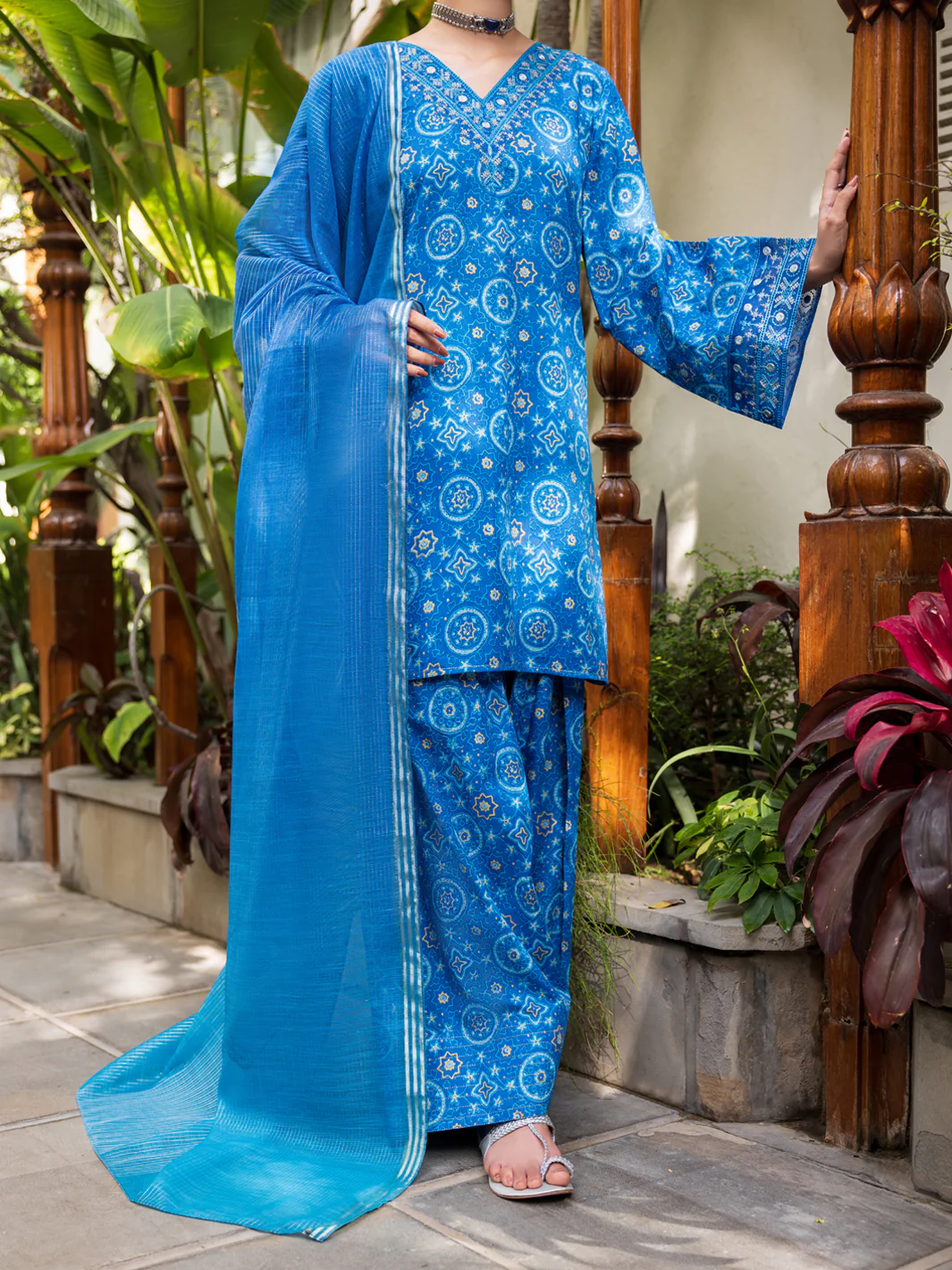 BLUE LAWN 3PC STITCHED | ALP-3PS-2608/S FB-2608A - Image 5