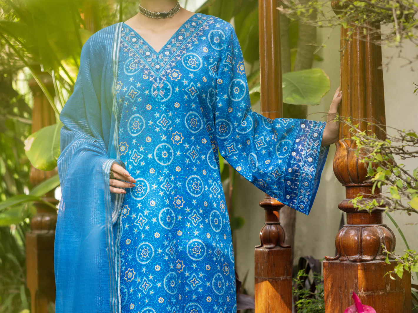 BLUE LAWN 3PC STITCHED | ALP-3PS-2608/S FB-2608A - Image 6