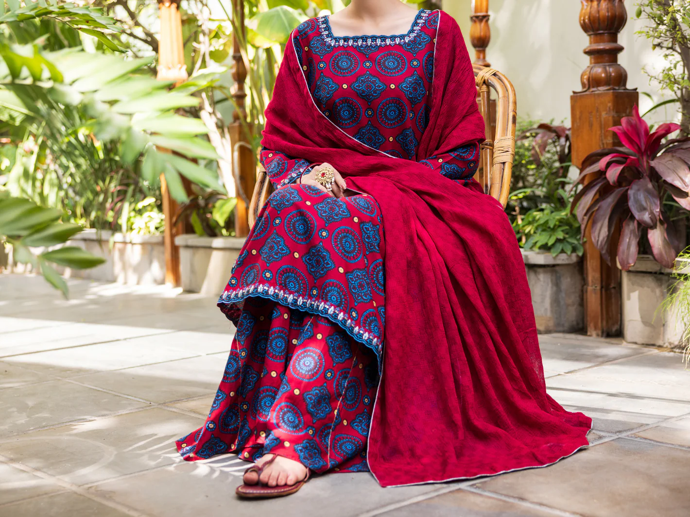 MAROON COTTON 3PC STITCHED | ALP-3PS-2609/S FB-2609A - Image 6