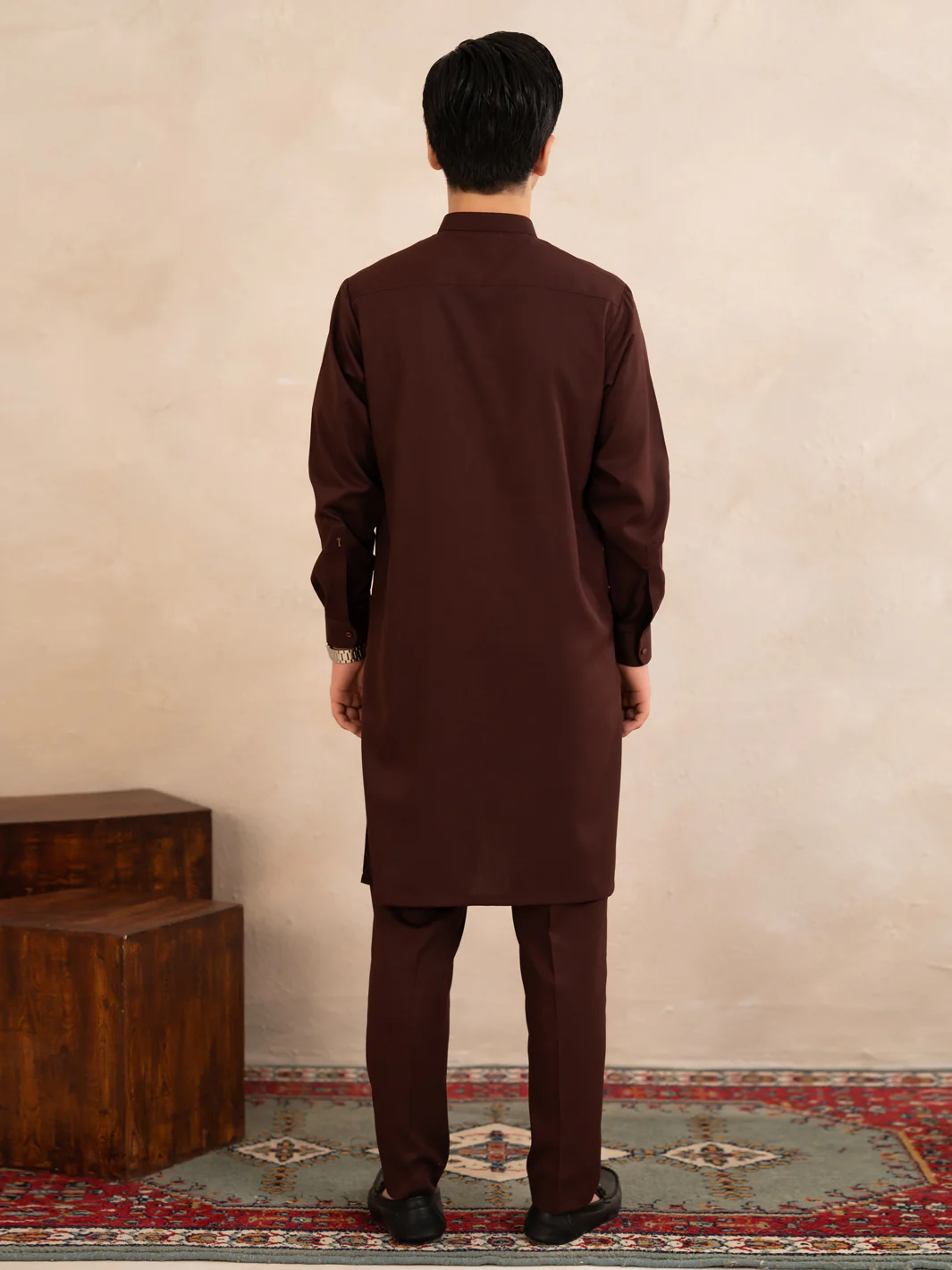 MAROON KAMEEZ SHALWAR | ALTET-KT-016/AM-6354F - Image 3