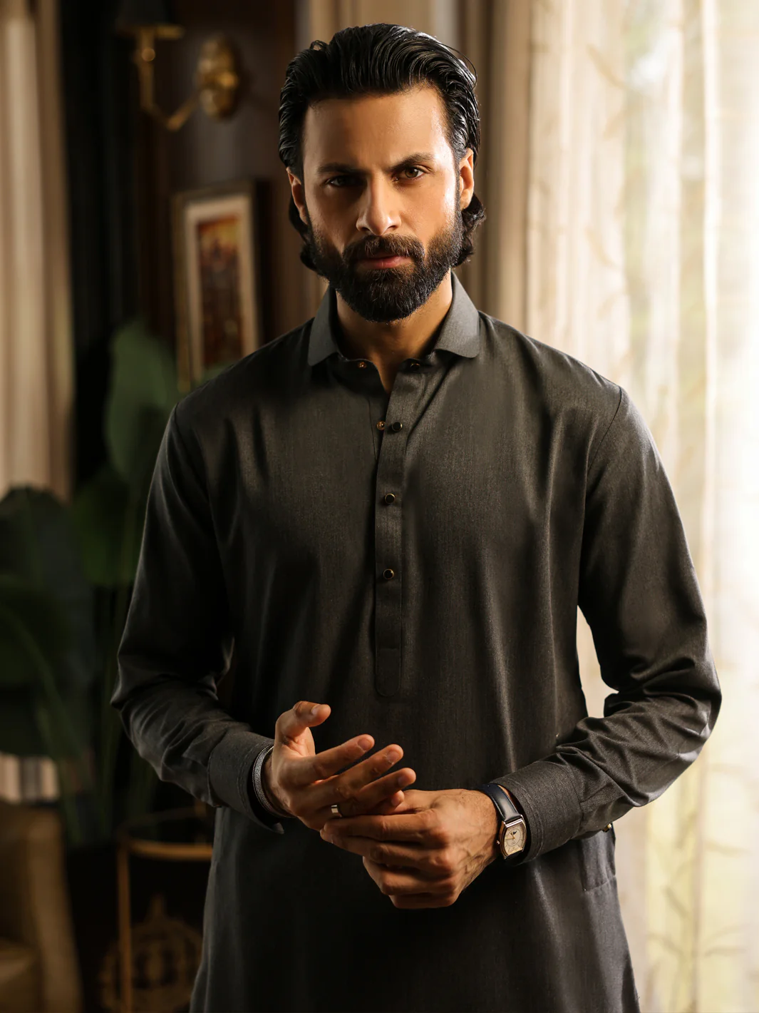 GREY KAMEEZ SHALWAR | ALWA-KS-626/AM-15085C - Image 2