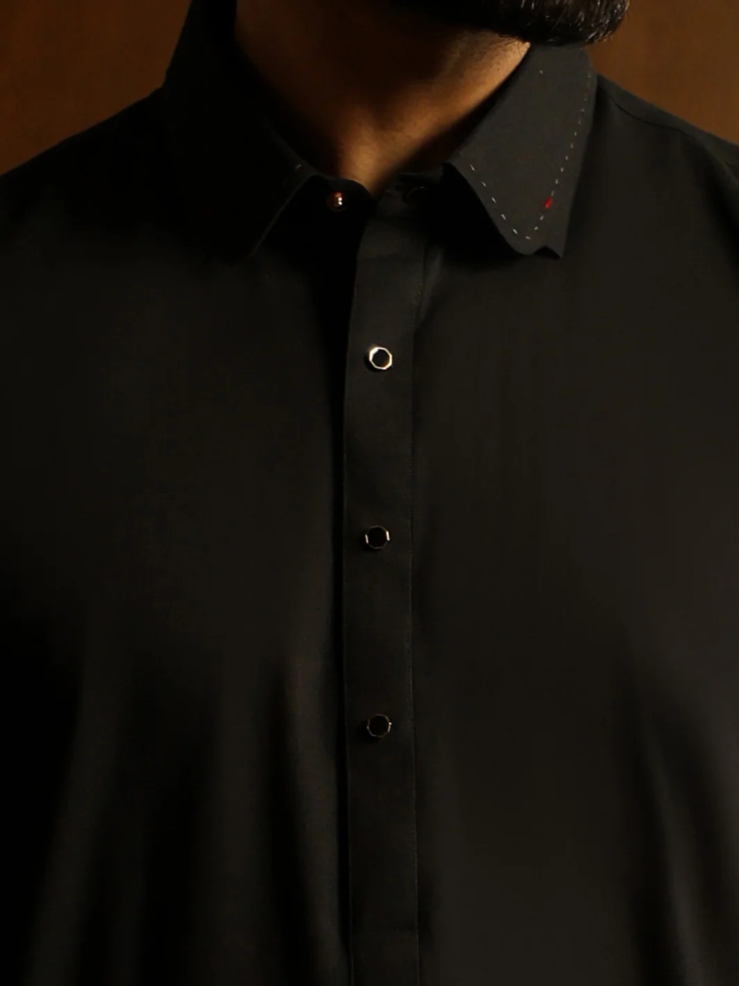 BLACK KAMEEZ SHALWAR | ALWA-KS-634/AM-15137 - Image 4