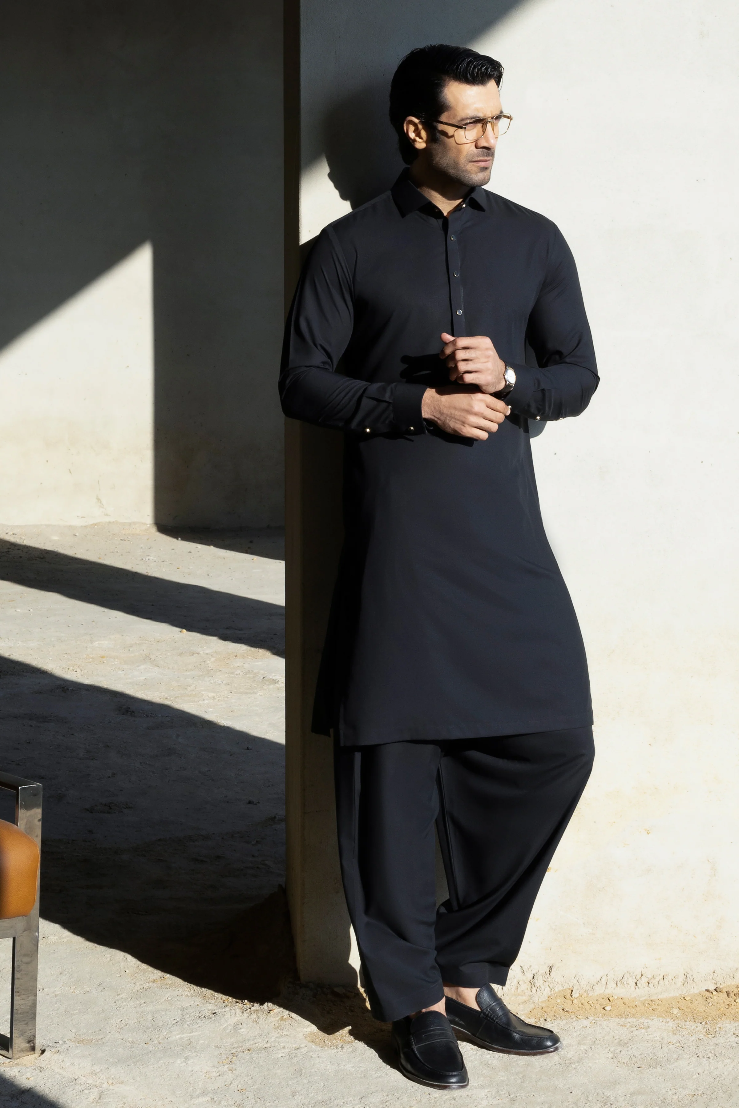 BLACK KAMEEZ SHALWAR | CCMKS-S-39649-D4