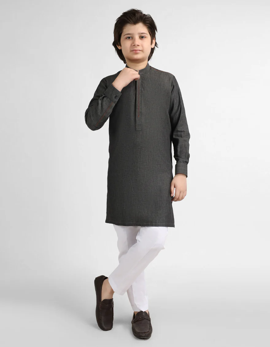 DARK GREY COTTON KURTA | JCK-A-20038/S26/JJ10998-CL