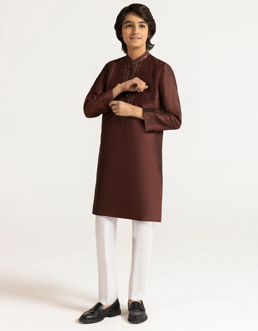 MAROON SPECIAL KURTA | JCK-SP-A-42039/S26/JJ10393-FL - Image 4