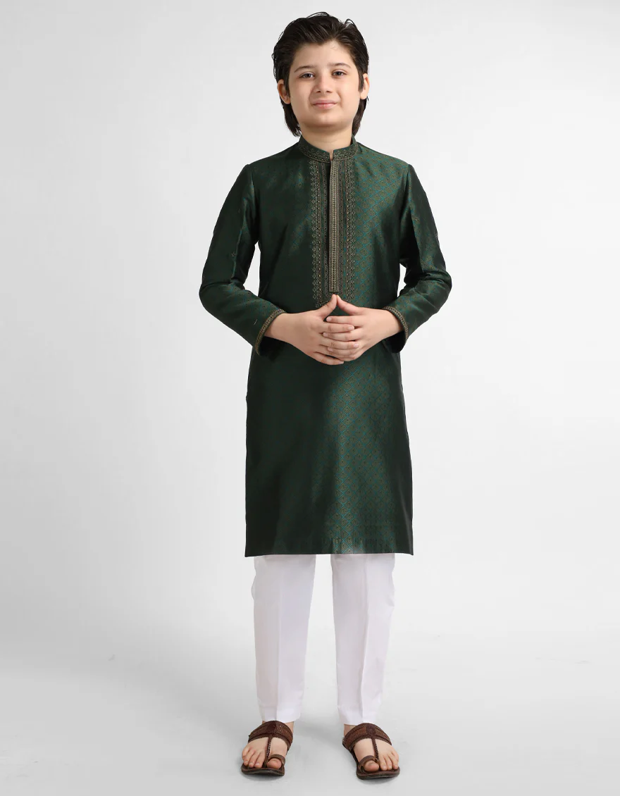 GREEN SPECIAL KURTA | JCK-SP-A-42094/S26/JJ10410-FL