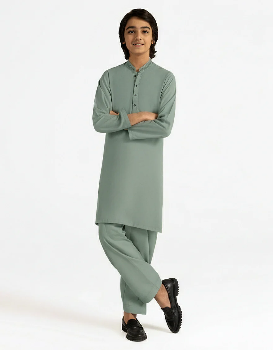 LIGHT GREEN KURTA TROUSERS | JCKP-A-39630/S26/JJ10594-SF