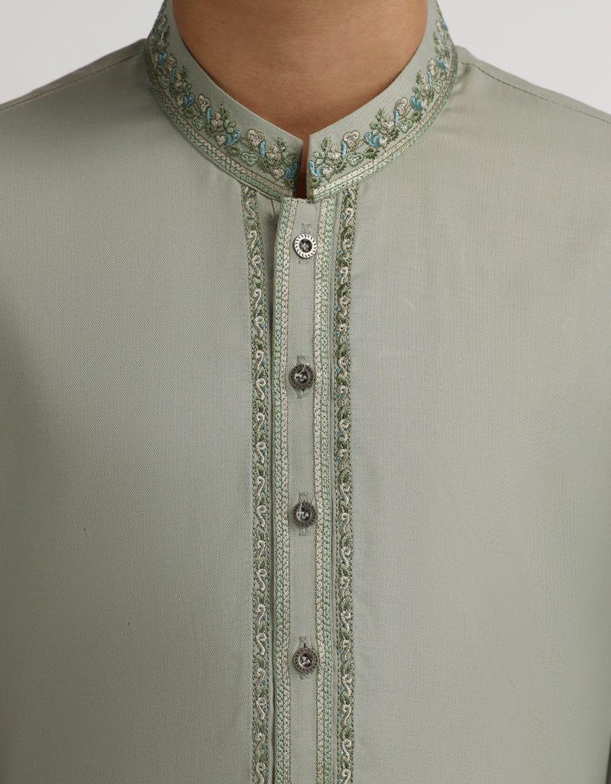 LIGHT GREEN KURTA TROUSERS | JCKP-A-39703/S26/JJ10792-SF - Image 3