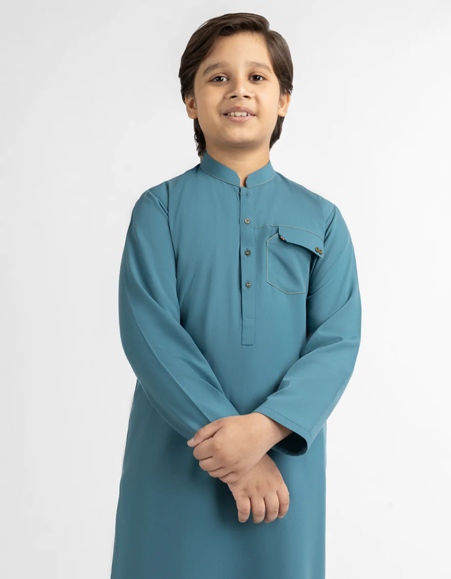 TURQUOISE KURTA TROUSERS | JCKP-A-42153/S26/JJ10758-PN - Image 2