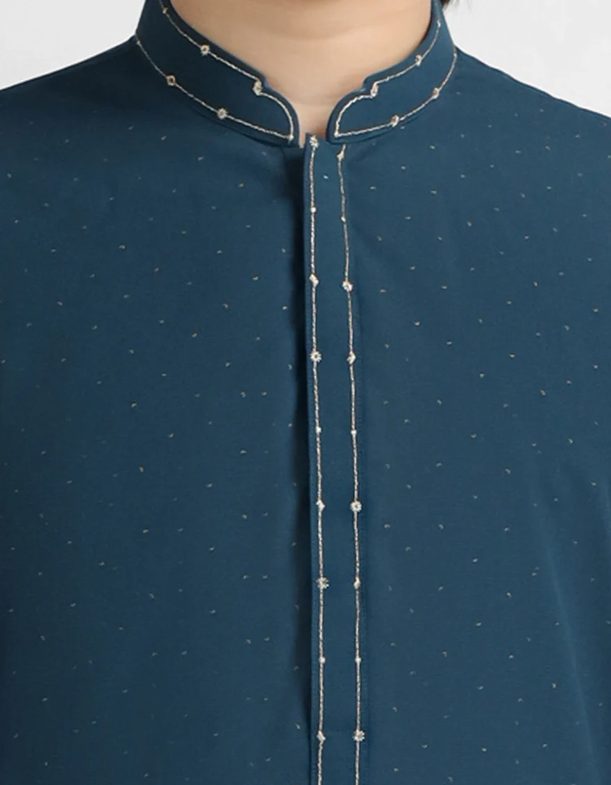 GREEN KAMEEZ SHALWAR | JCKS-A-20006/S26/JJ10961-CL - Image 3