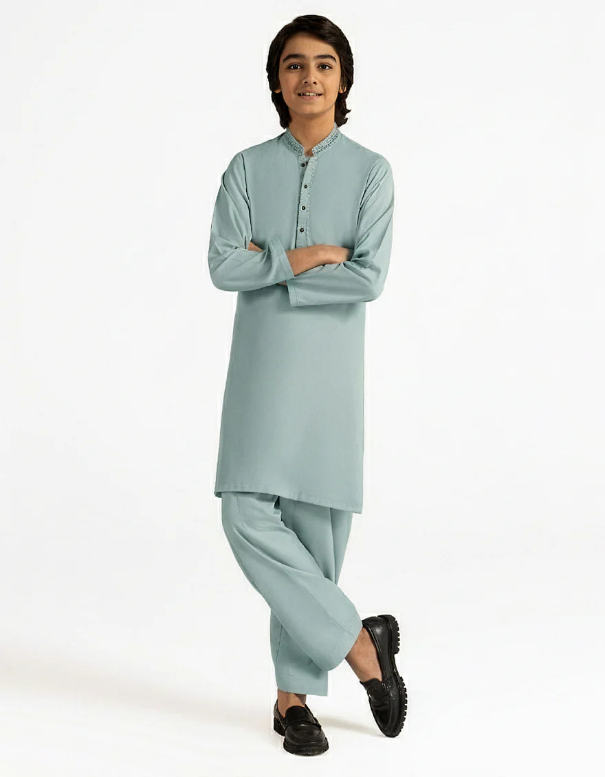 LIGHT BLUE KAMEEZ SHALWAR | JCKS-A-39555/S25/JJ10369-SF