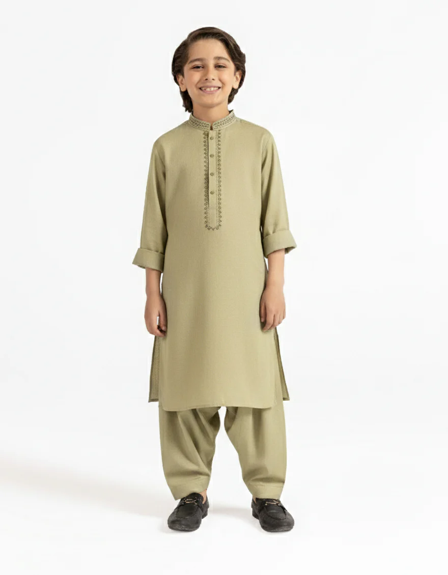 JADE GREEN BLENDED KAMEEZ SHALWAR | JCKS-A-39584/S26/JJ9957-SF