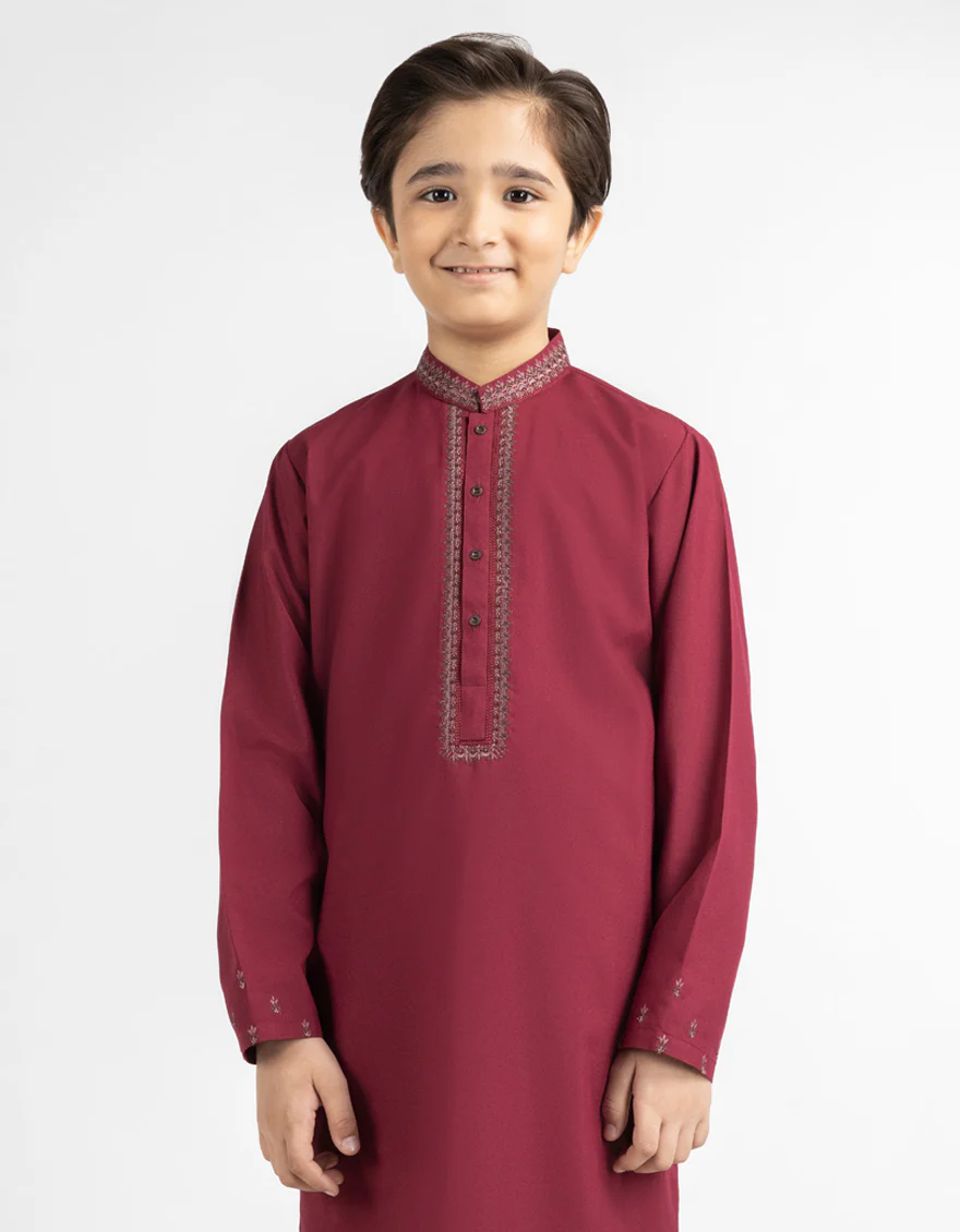 RED KAMEEZ SHALWAR | JCKS-A-39707/S26/JJ10883-CL - Image 2