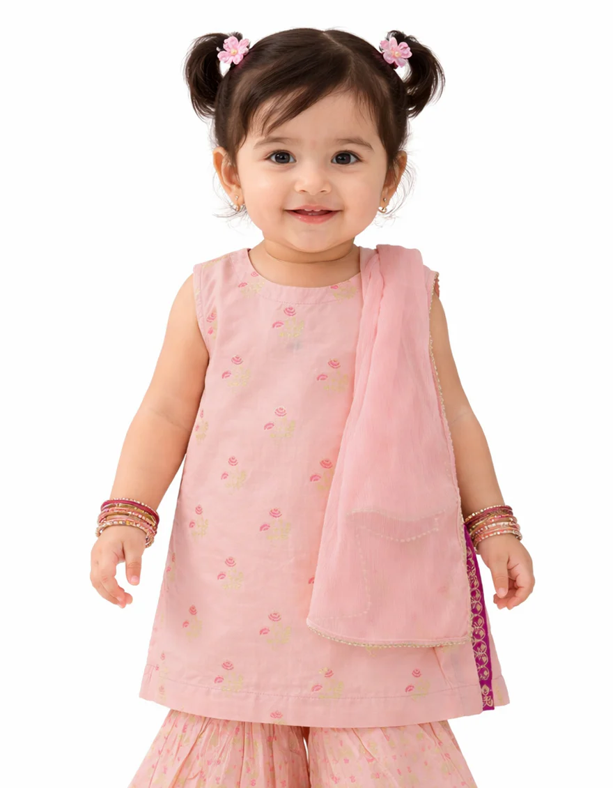 PEACH RAW SILK 3PC STITCHED | JGK-S-JIF-26-1737 FB/IRIS-3 - Image 2