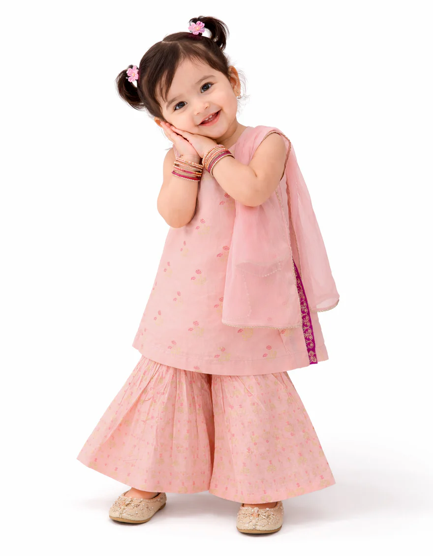 PEACH RAW SILK 3PC STITCHED | JGK-S-JIF-26-1737 FB/IRIS-3 - Image 3