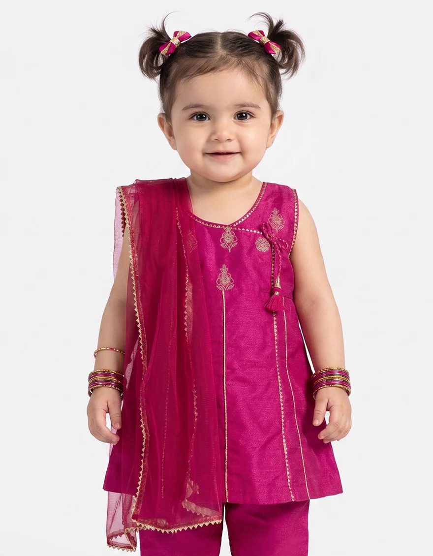 PINK RAW SILK 3PC STITCHED | JGK-S-JIF-26-1739 FB/IRIS-5 - Image 2