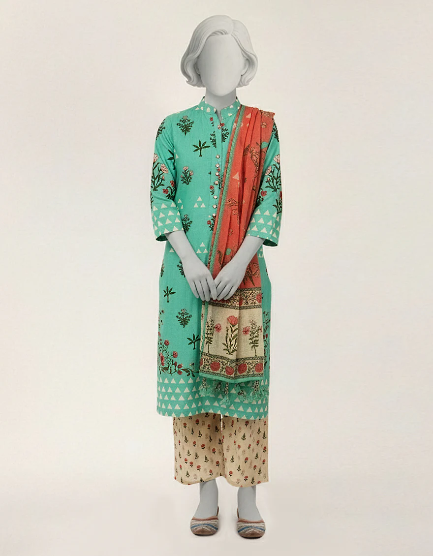 GREEN LAWN 3PC STITCHED | JGK-S-JTP-26-667 FB/GOOD EARTH-3