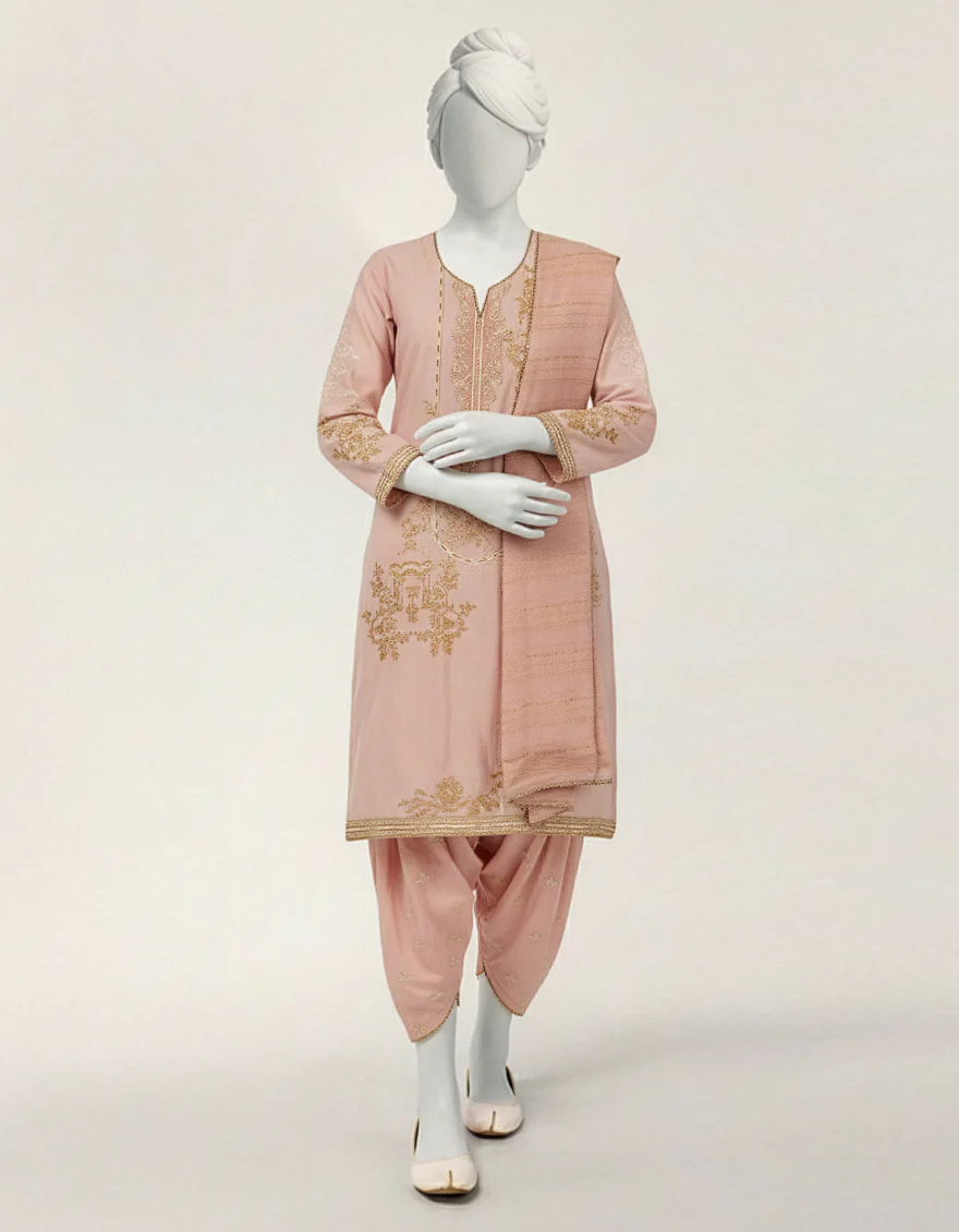 PINK LAWN 3PC STITCHED | JGK-S-JTP-26-674 FB/MUGHAL BAGH-02